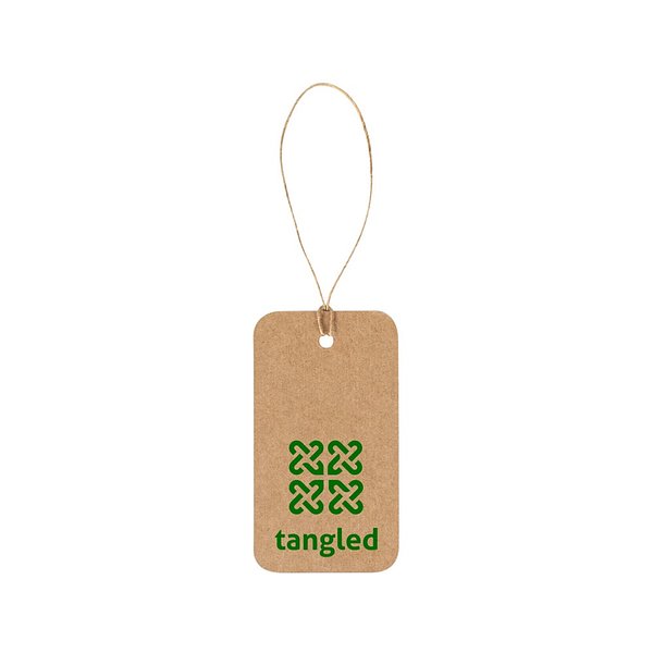 Rechteckiges Etikett aus 100% Recyclingpapier (700 g/m²) Rudineta