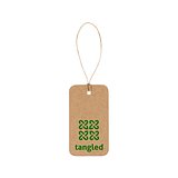 Rechteckiges Etikett aus 100% Recyclingpapier (700 g/m²) Rudineta