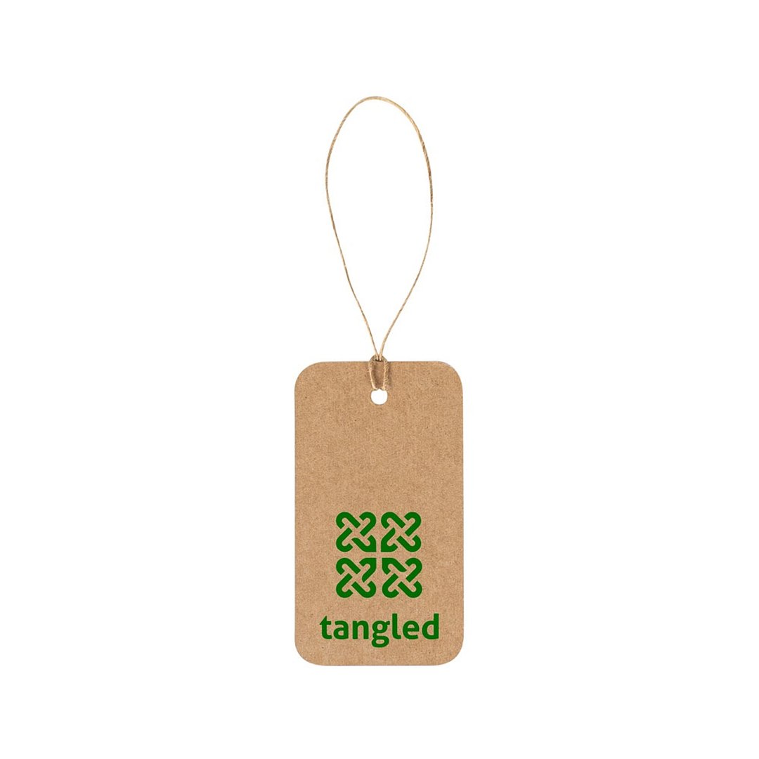 Rechteckiges Etikett aus 100% Recyclingpapier (700 g/m²) Rudineta