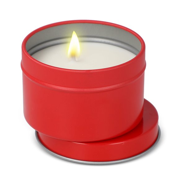 Kirtan-Duftkerze auf Pflanzenbasis in großer recycelter Dose Ellia