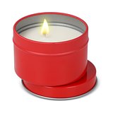 Kirtan-Duftkerze auf Pflanzenbasis in großer recycelter Dose Ellia