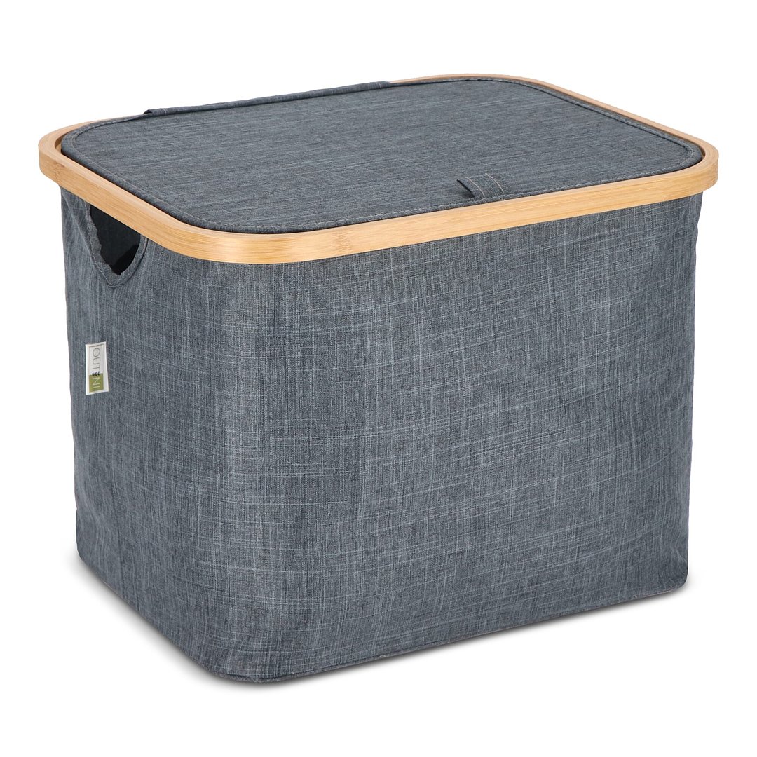 faktbarer Korb mit Deckel Sogne 40,5 x 33 x 30cm Mudorin