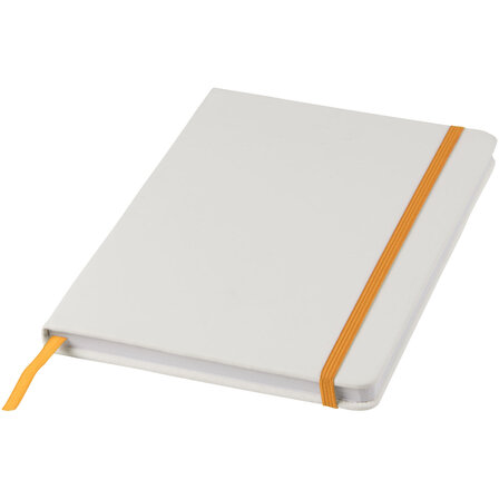 Weisses A5 Notizbuch mit farbigem Gummiband - Luonna
