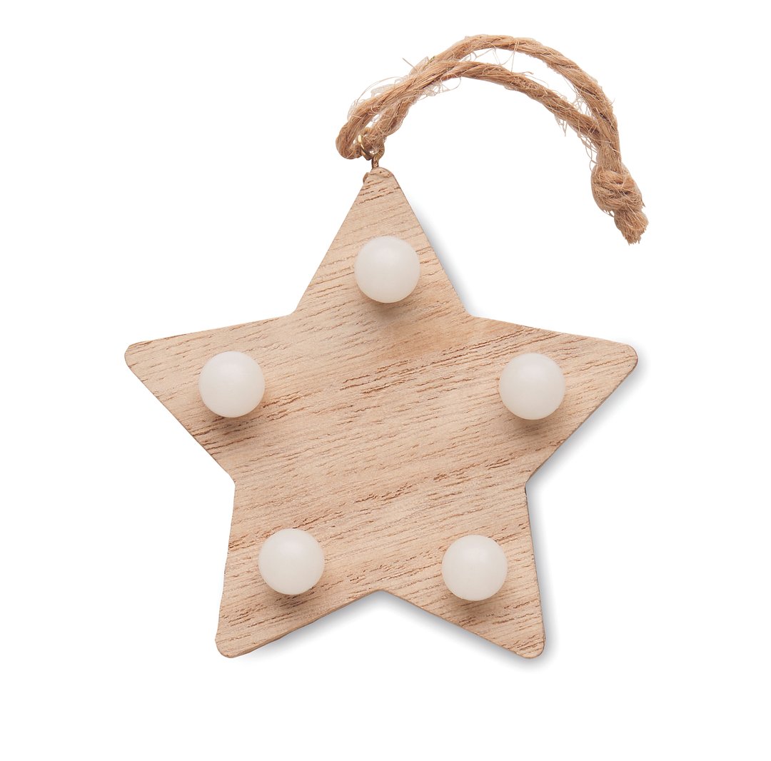 Anhänger aus Holz mit LED Giulin