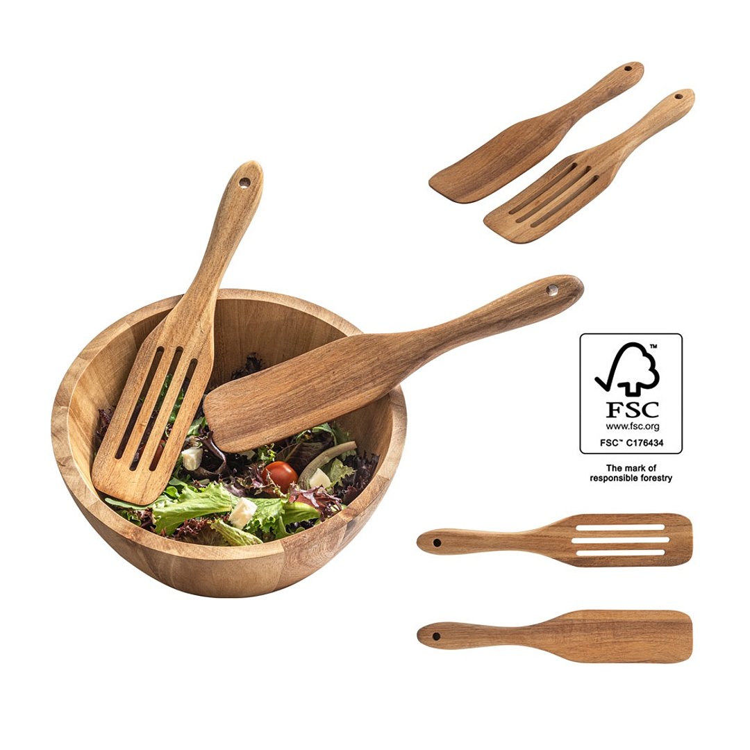 Set aus zwei Besteckteilen aus Akazienholz Ylaninana