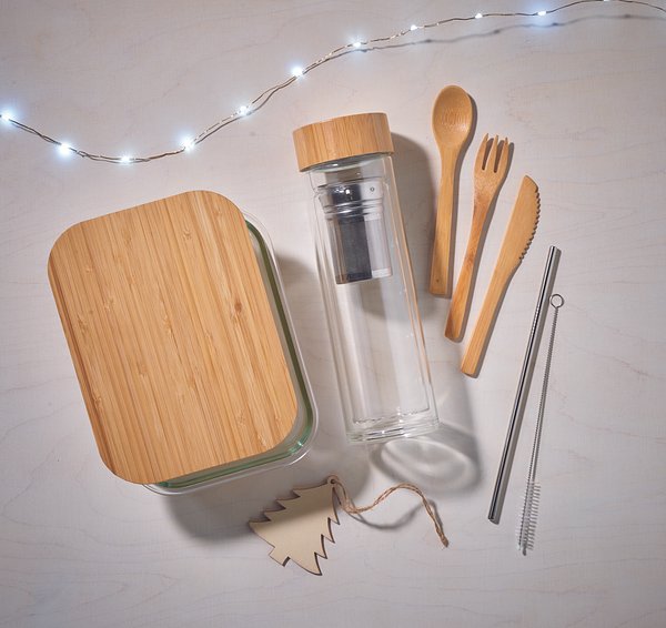Lunchbox Glas mit Bambus Benglieri
