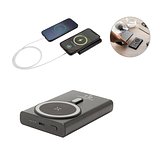 Magnetische Powerbank mit Schnellladefunktion aus recyceltem Aluminium und recyceltem PET, 10'000 mAh Aningin