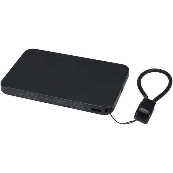 5000 mAh Powerbank aus recyceltem Kunststoff mit Magnetverschluss und Lanyard - Luren