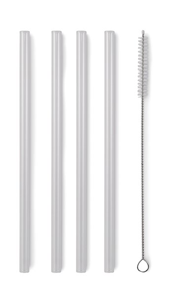 Glas Trinkhalme-Set Steilgin