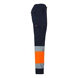 Zweifarbige Stretch-Hose mit mehreren Taschen (240 g/m²), aus Baumwolle (46 %), EME (38 %) und Polyester (16 %) Giulier