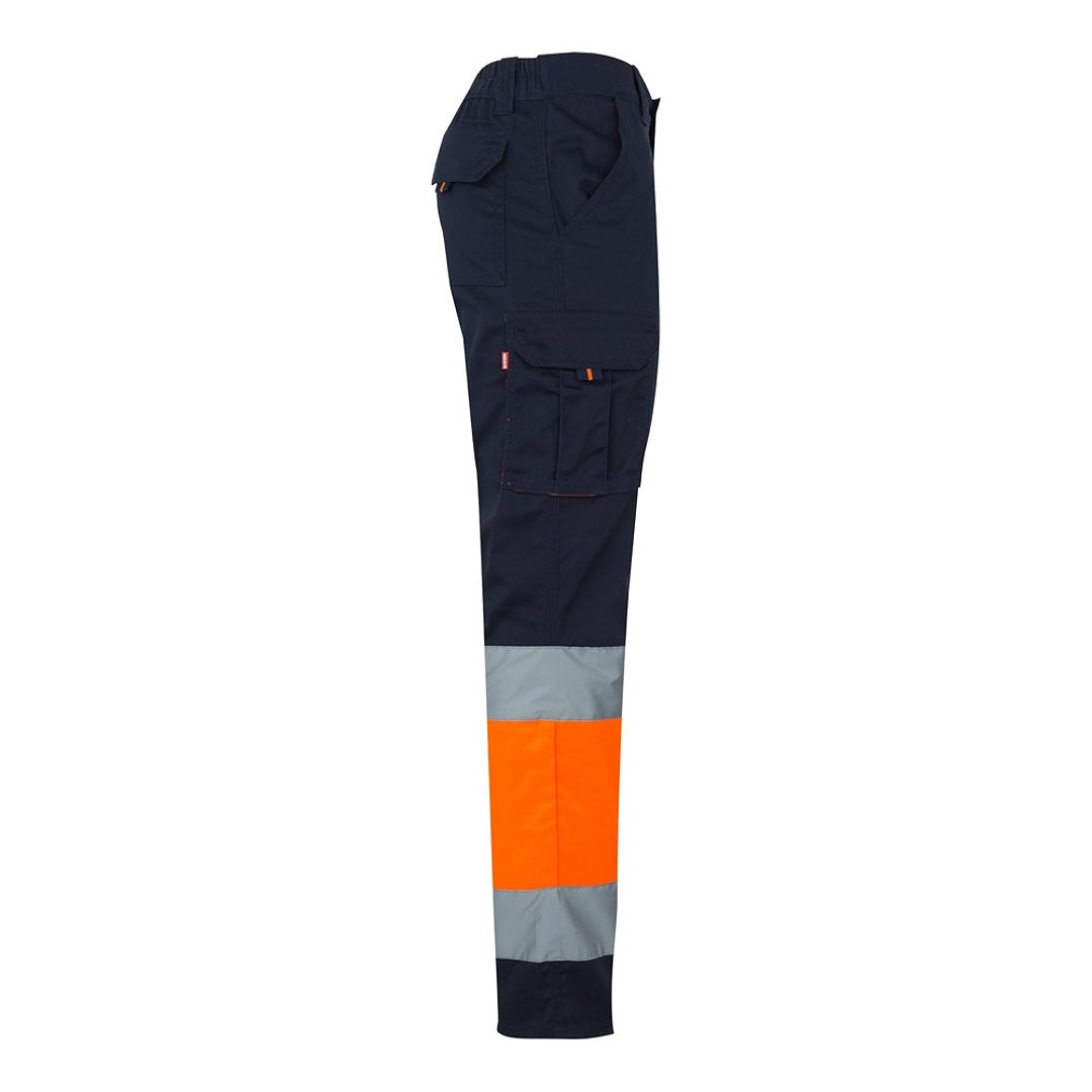 Zweifarbige Stretch-Hose mit mehreren Taschen (240 g/m²), aus Baumwolle (46 %), EME (38 %) und Polyester (16 %) Giulier
