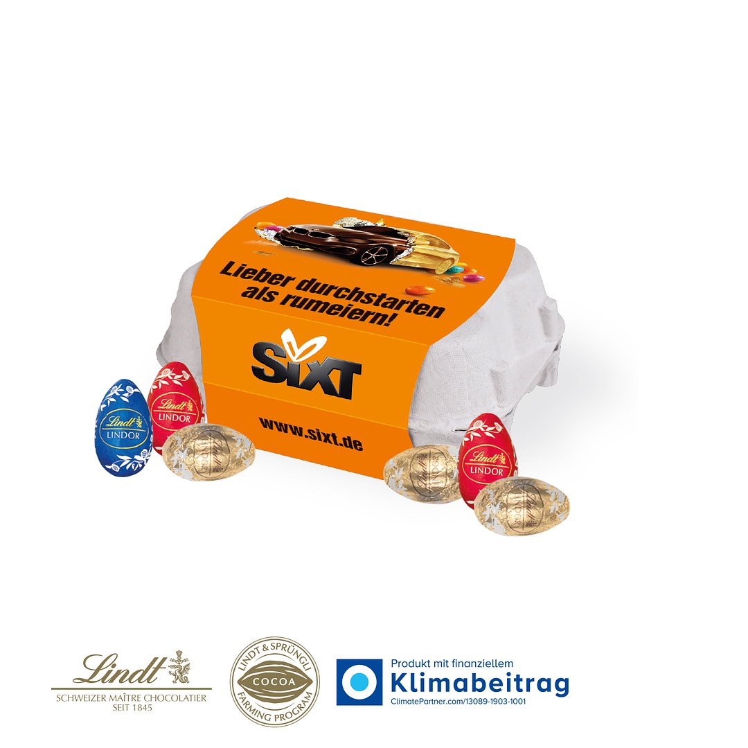 Schoko-Eier 6er-Set mit Lindt Schoko-Eier