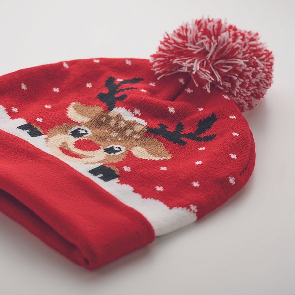Weihnachtliche Strickmütze Tria