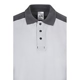 Zweifarbiges Stretch-Piqué-Poloshirt (200 g/m²) mit kurzen Ärmeln, aus Polyester (96 %) und Elastan (4 %) Duricalie