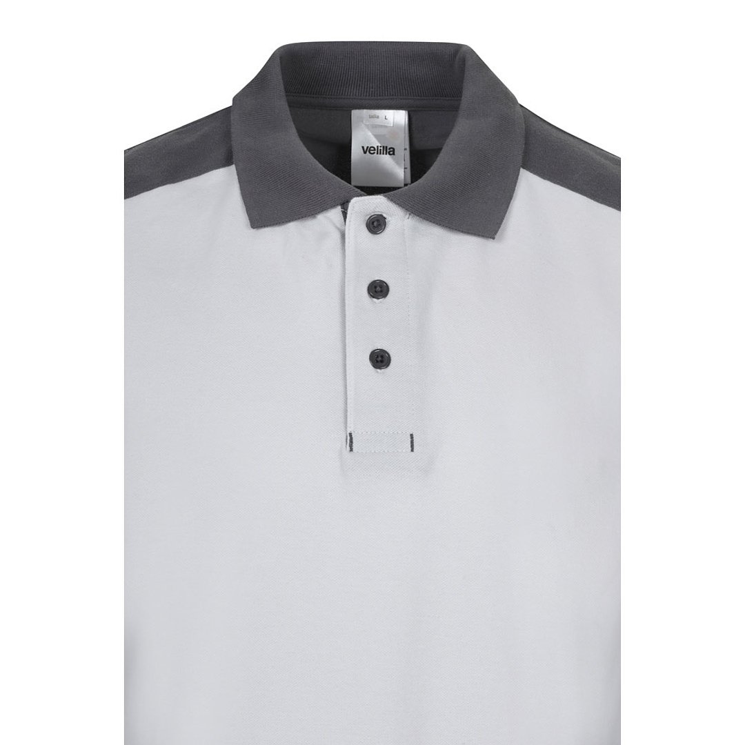Zweifarbiges Stretch-Piqué-Poloshirt (200 g/m²) mit kurzen Ärmeln, aus Polyester (96 %) und Elastan (4 %) Duricalie
