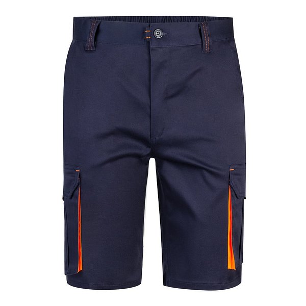 Zweifarbige Stretch-Bermudashorts mit mehreren Taschen (240 g/m²) aus Baumwolle (46 %), EME (38 %) und Polyester (16 %) Altie