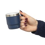 Recycelter Edelstahl-Becher mit doppelter Wand (180 ml) Mengi
