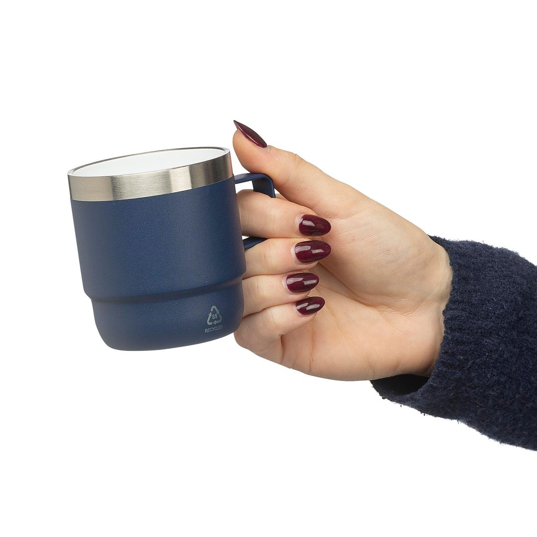 Recycelter Edelstahl-Becher mit doppelter Wand (180 ml) Mengi