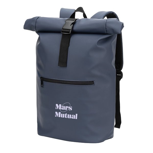 Roll-Top-Rucksack aus PU mit Laptopfach, 16“ Giamiriona