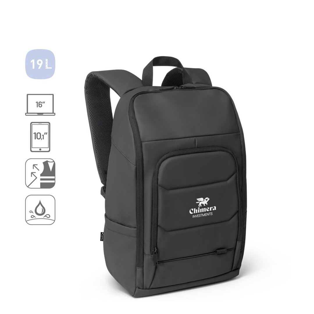 Notebook-Rucksack aus hochdichtem 600D rPET mit einer wasserabweisenden Oberfläche 16" Emmarena