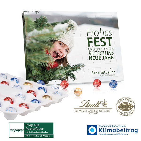 Tisch-Adventskalender Lindt „Gourmet Edition“ Organic