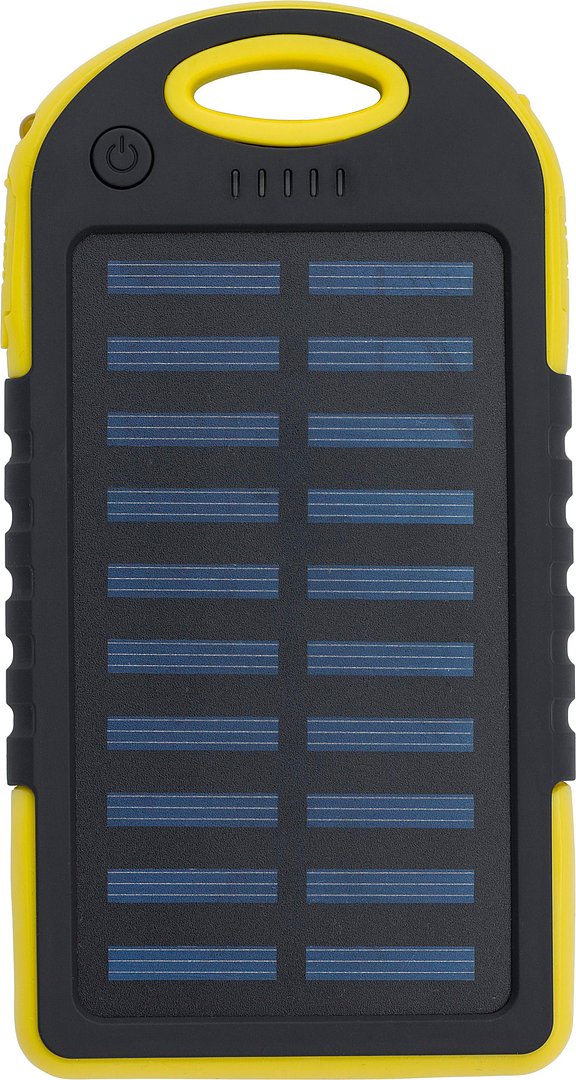 Gummierte ABS Solar-Powerbank Giannep