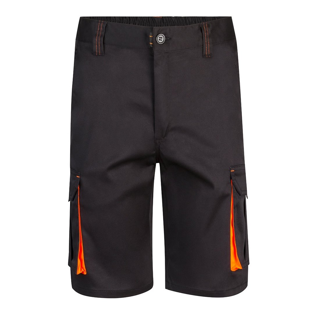 Zweifarbige Stretch-Bermudashorts mit mehreren Taschen (240 g/m²) aus Baumwolle (46 %), EME (38 %) und Polyester (16 %) Altie