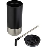 480 ml RCS recycelter Isolierbecher mit Trinkhalm - Jöria