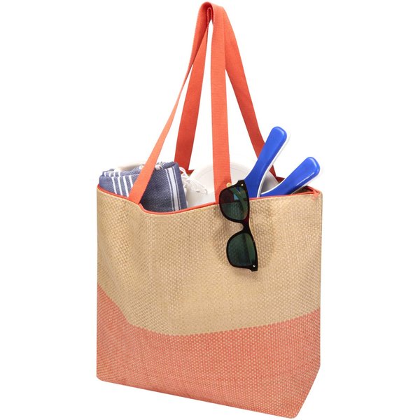 Grosse Strohpapier Tragetasche mit Reissverschluss, 21 l - Jürgin