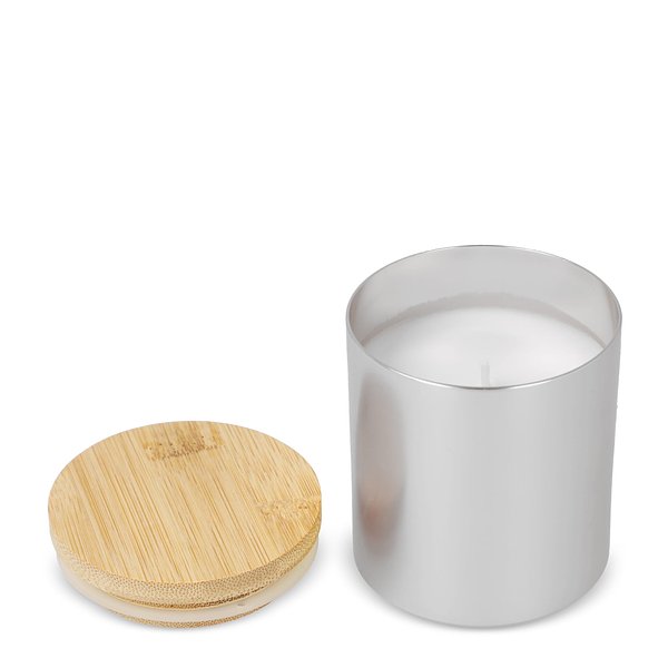 Bhakti-Duftkerze auf pflanzlicher Basis in recyceltem Aluminiumgefäß Elinele