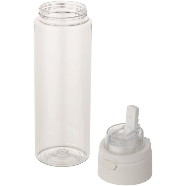 700 ml RCS Trinkflasche aus recyceltem Kunststoff mit Multifunktionsdeckel und Klappstrohhalm - Vreilga
