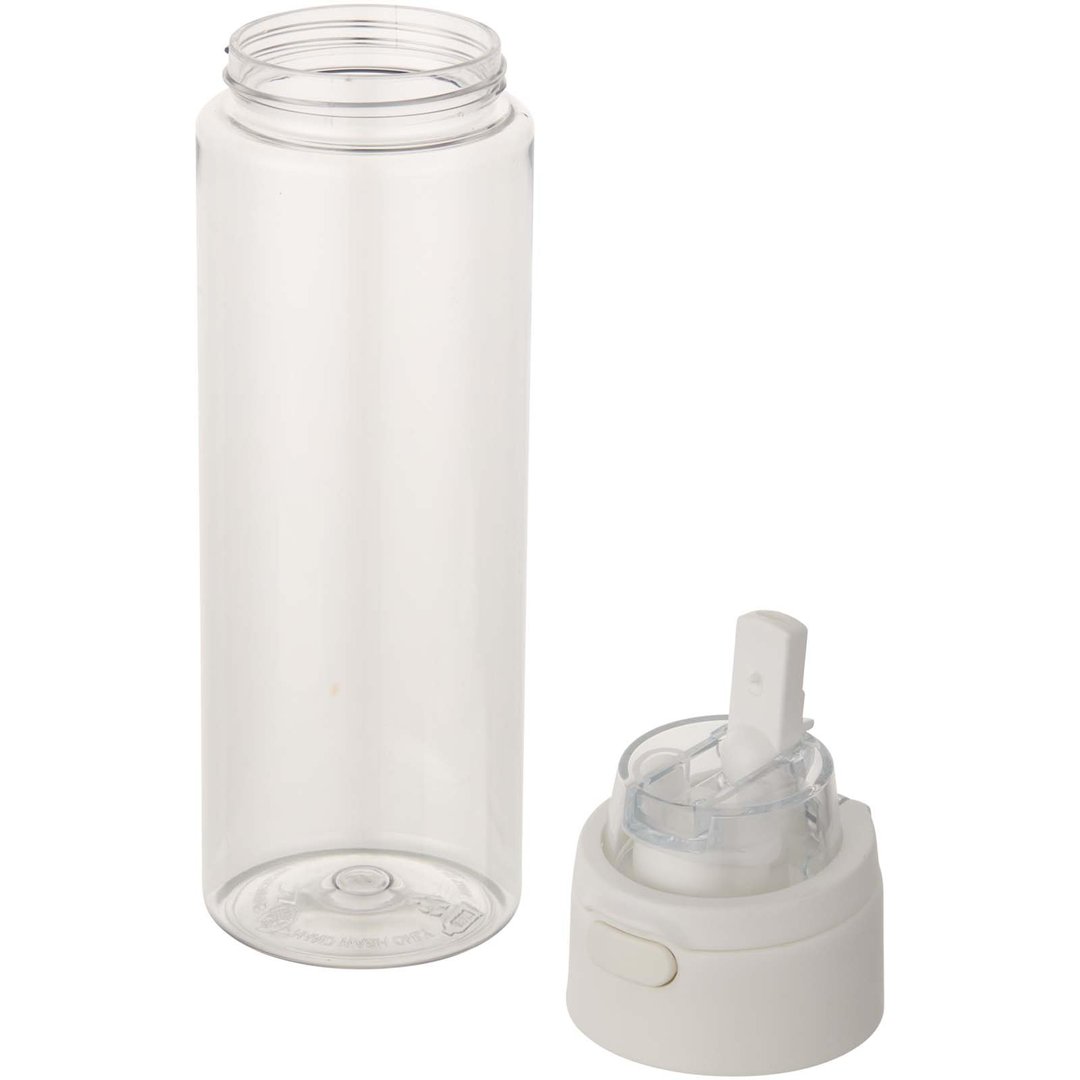 700 ml RCS Trinkflasche aus recyceltem Kunststoff mit Multifunktionsdeckel und Klappstrohhalm - Vreilga