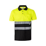 Zweifarbiges Poloshirt im Bird-Eye-Design (160g/m²) mit kurzen Ärmeln, aus Polyester (100%) Nicha