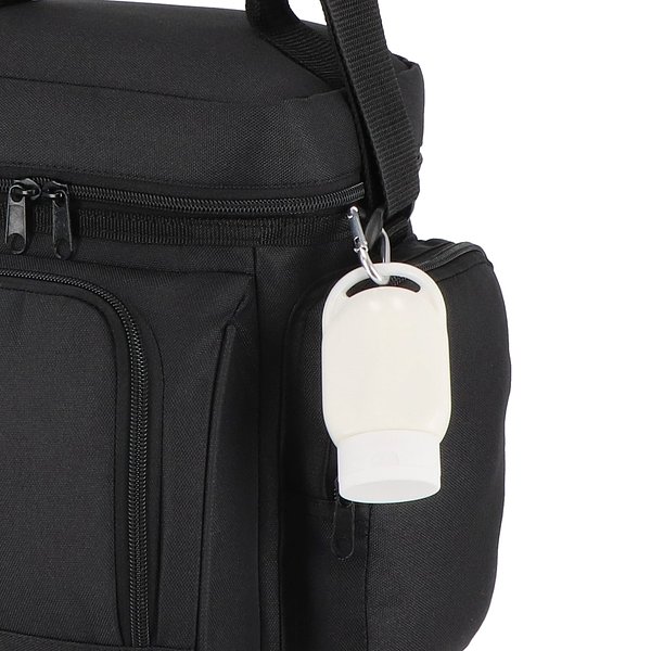 Sonnenschutzlotion mit Karabiner SPF30 aus recyceltem Material Hatrudi