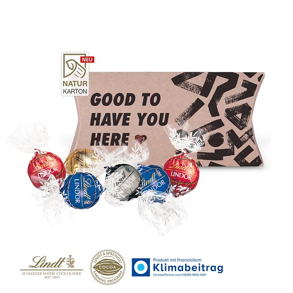 Kissenverpackung Creative auf NATURKARTON