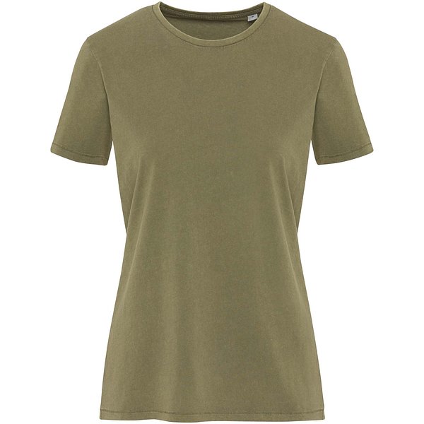 Kurzärmeliges T-Shirt für Damen im Washed Look, 160 g/m2 - Fränzin
