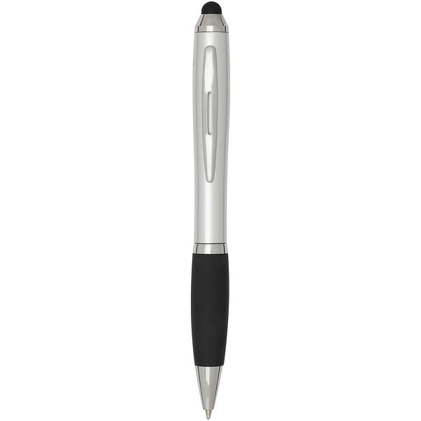 RCS Stylus Kugelschreiber aus recyceltem Kunststoff mit farbigem Schaft und schwarzem Griff (blaue Tinte) - Adan