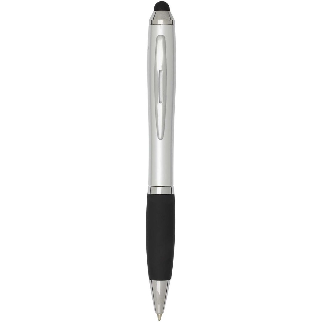 RCS Stylus Kugelschreiber aus recyceltem Kunststoff mit farbigem Schaft und schwarzem Griff (blaue Tinte) - Adan