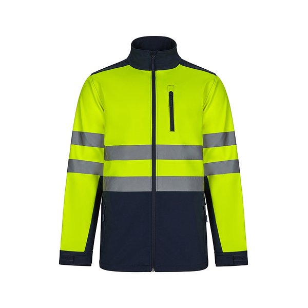 Zweifarbige Softshell-Jacke (280 g/m²), mit Fleece-Futter und TPU-Membran, aus Polyester (96 %) und Elasthan (4 %) Lorlinat