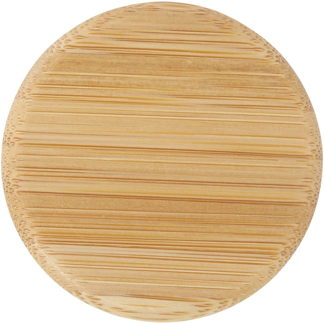 500 ml Flasche aus mattiertem Kalknatronglas mit Bambusdeckel - Ylandi