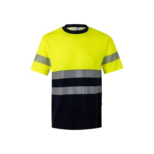 Zweifarbiges T-Shirt aus Piqué (150 g/m²), aus Baumwolle (55 %) und Polyester (45 %) Reivan