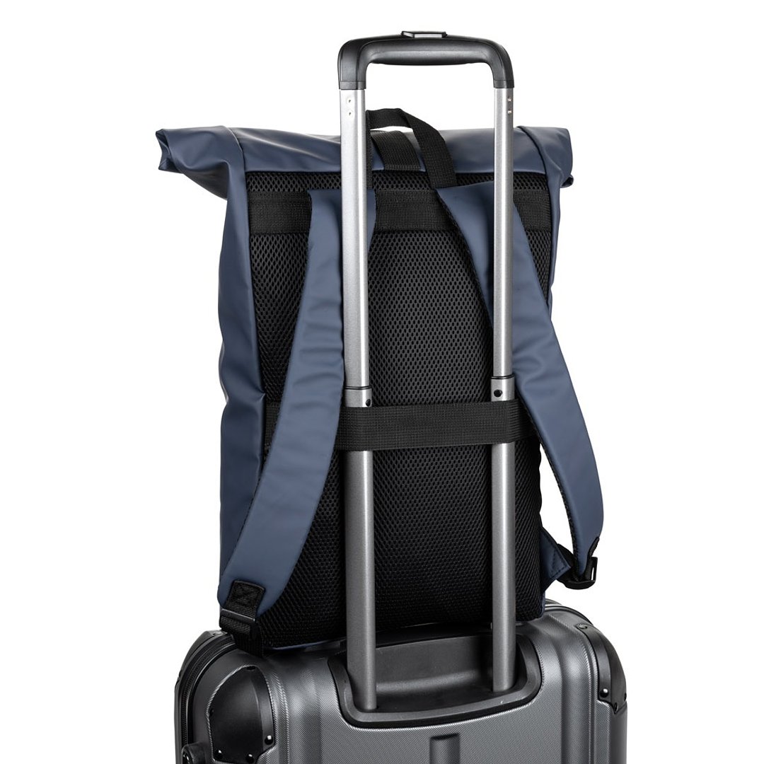 Roll-Top-Rucksack aus PU mit Laptopfach, 16“ Giamiriona