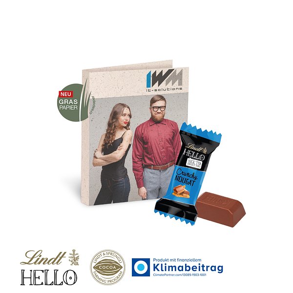 Werbe-Klappkarte mit süsser Füllung