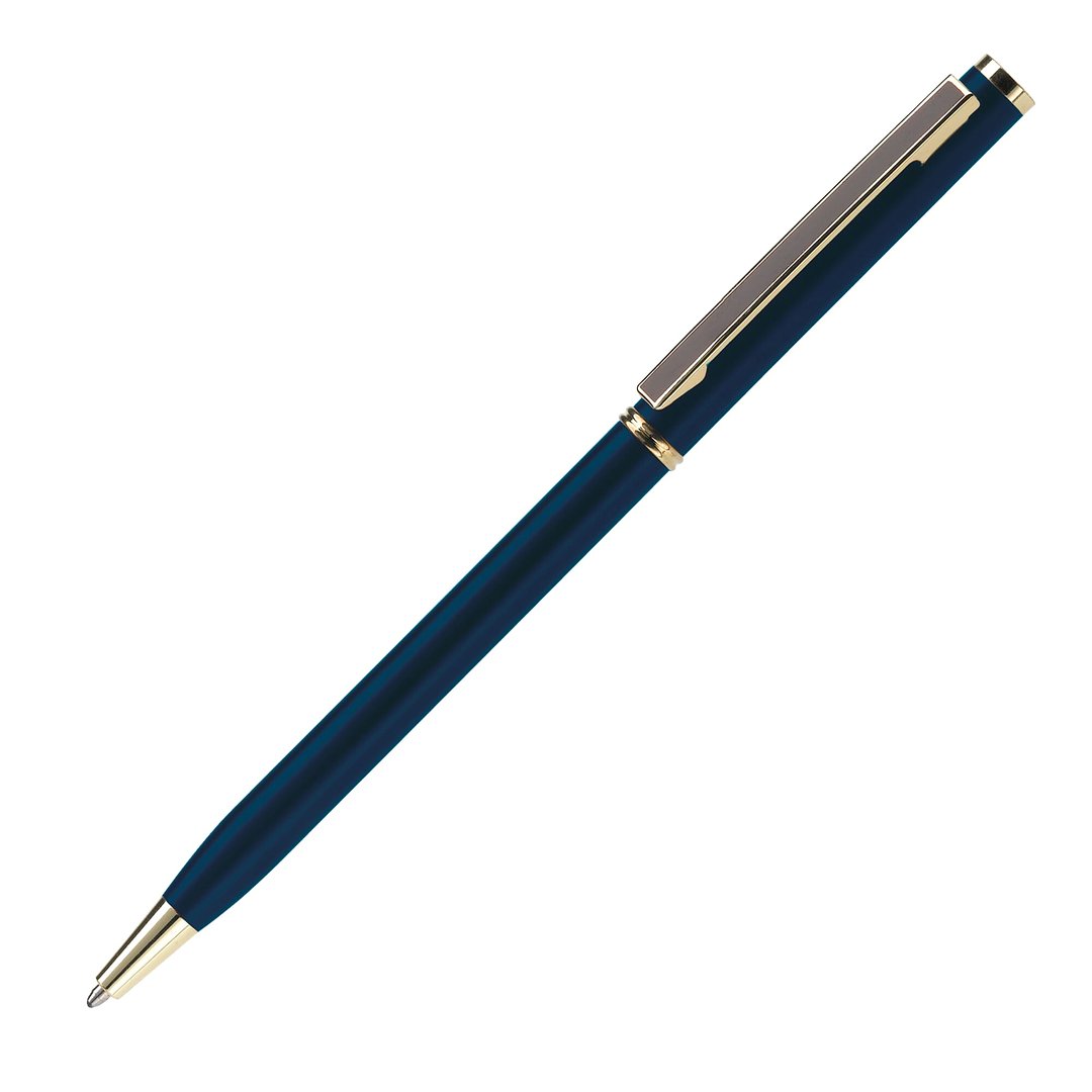 Metallkugelschreiber Slim mit Gold Applikation Fränzin