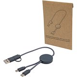 30 cm 5-in-1 Kabel aus recyceltem Kunststoff für Datenübertragung und 27W Schnellladung - Divik