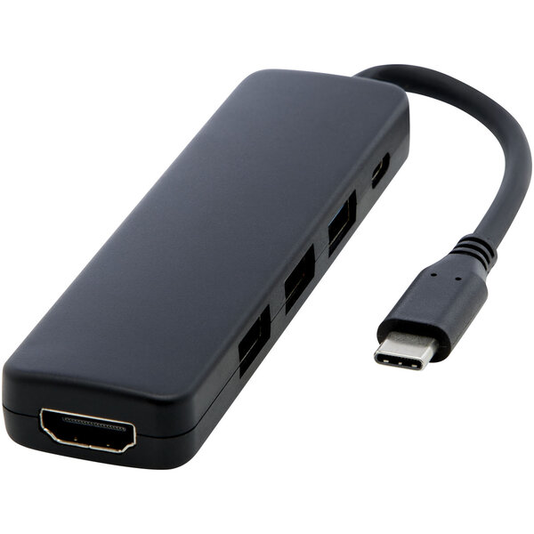 Multimedia-Adapter aus recyceltem RCS Kunststoff USB 2.0-3.0 mit HDMI-Anschluss - Beata
