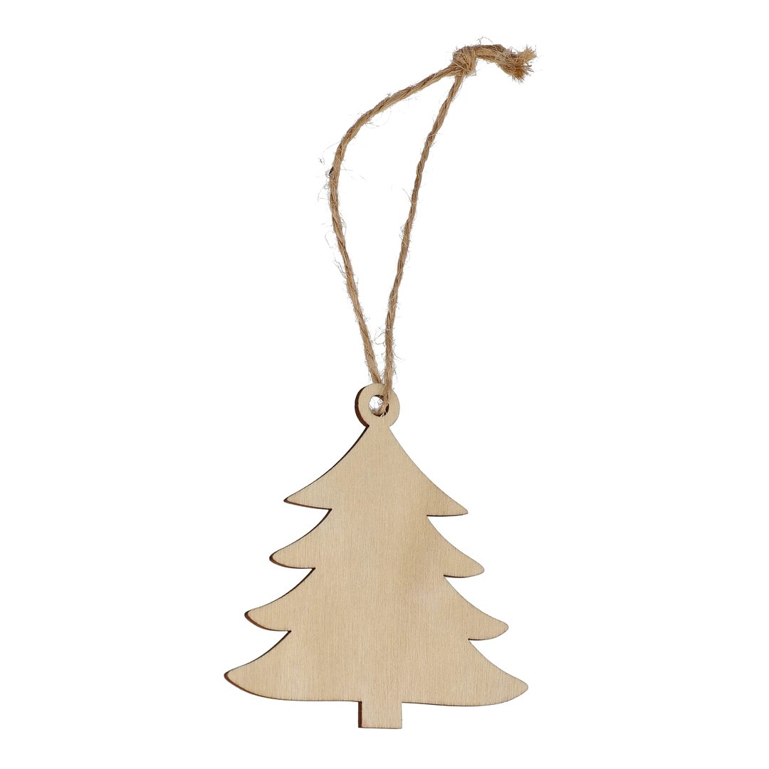 Baumförmiges Weihnachtsornament aus Holz Rener
