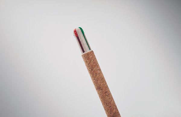 4-Farb-Kugelschreiber Kork Tristgi