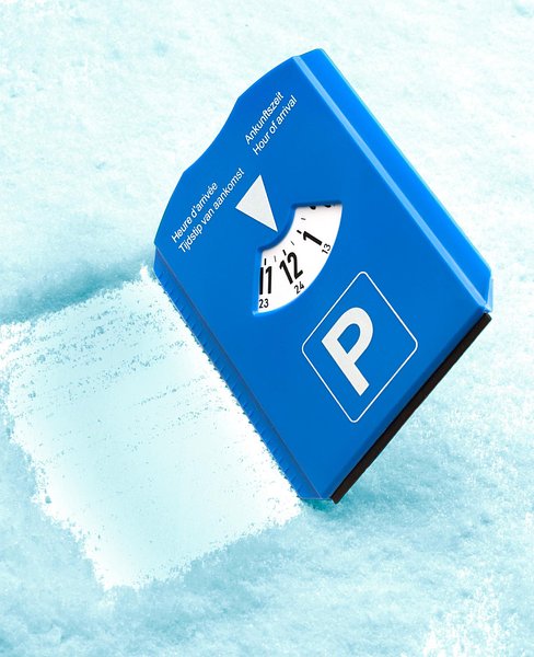Parkscheibe mit Eiskratzer Lolfat