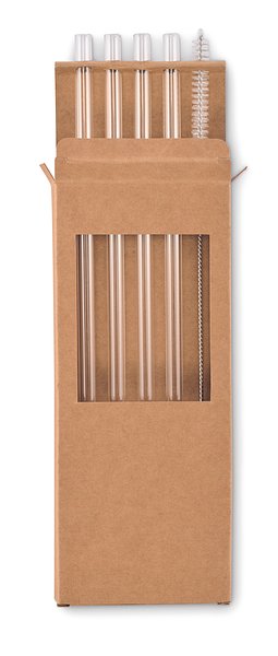 Glas Trinkhalme-Set Steilgin